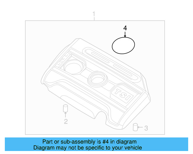 Engine Cover Emblem 06F-103-940 - View 52