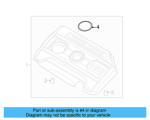 Engine Cover Emblem 06F-103-940 - View 21