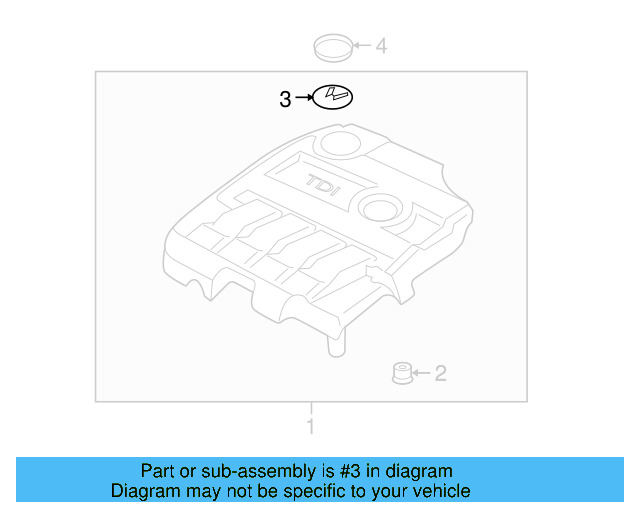 Engine Cover Emblem 06F-103-940 - View 25