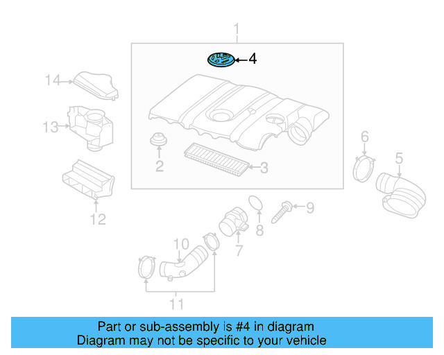 Engine Cover Emblem 06F-103-940 - View 61