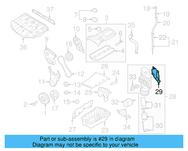 Engine Oil Filter Adapter Gasket 06F-115-441-B - View 2