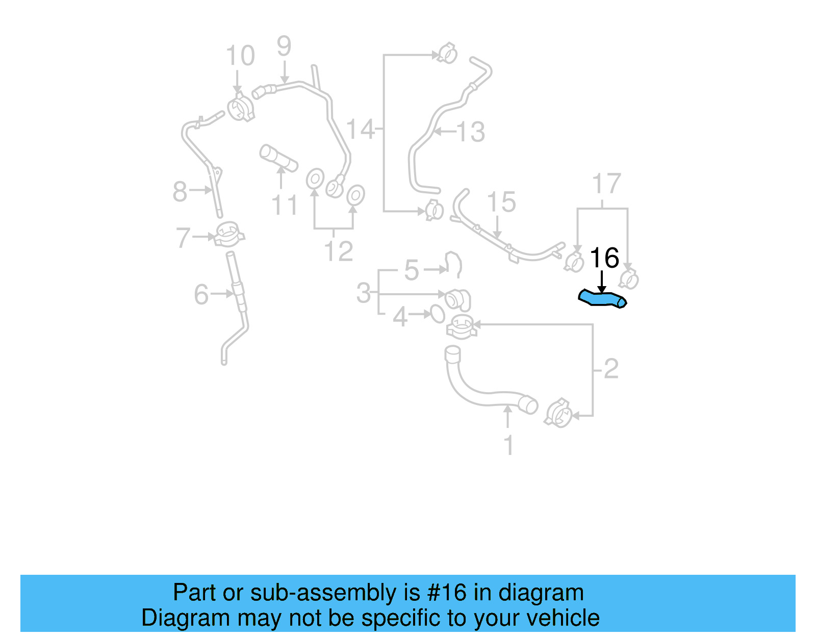 Engine Coolant Hose 06F-121-056-C - View 5