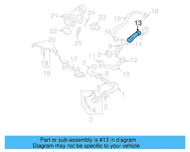 Engine Coolant Hose 06F-121-101
