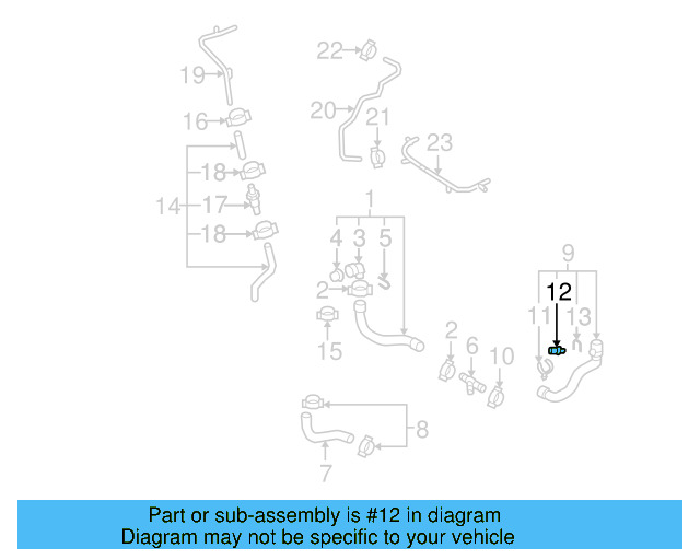 Engine Coolant Hose 06F-121-447 - View 51