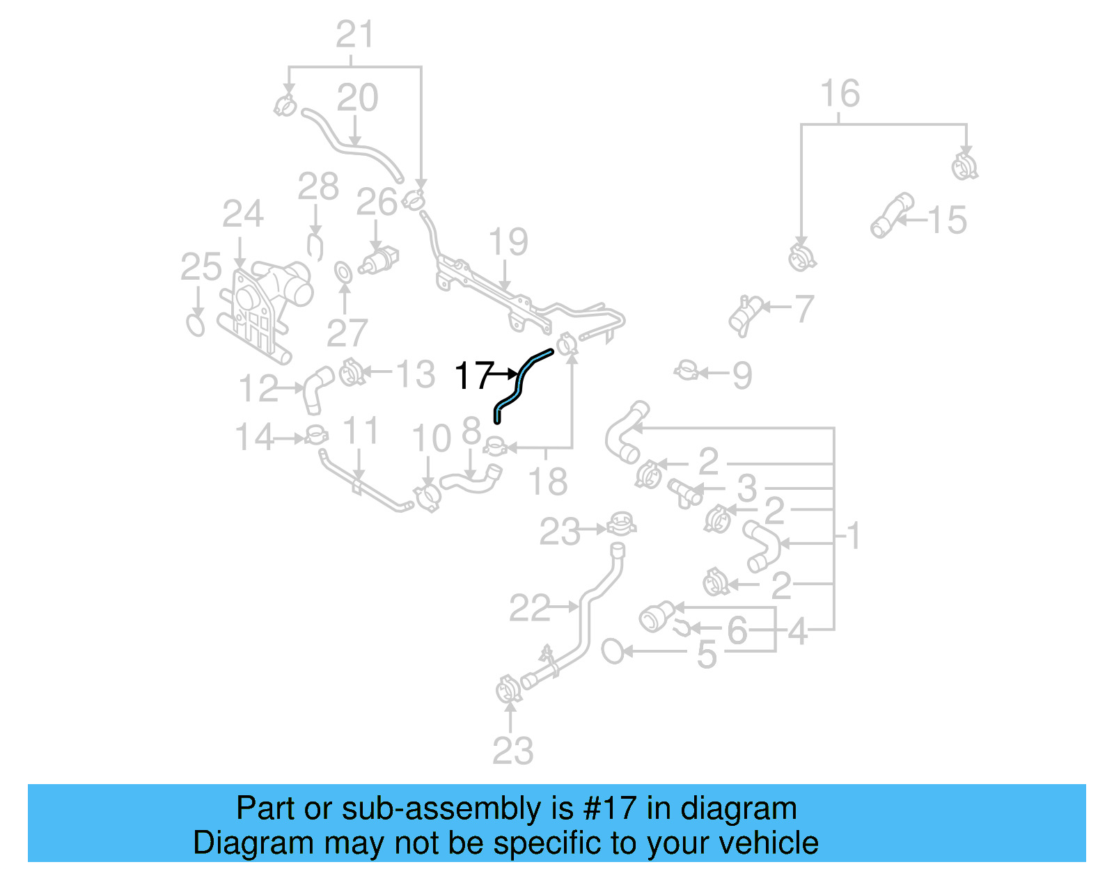 Engine Coolant Hose 06F-121-447 - View 52