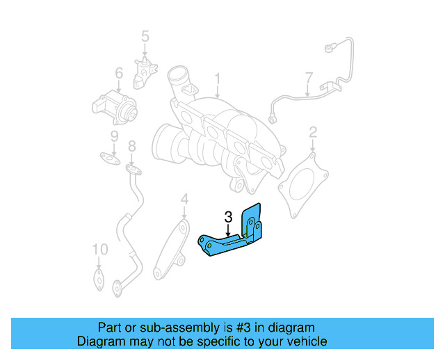 Turbocharger Bracket 06F-145-536-C