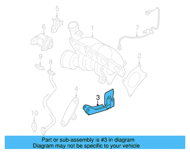 Bracket 06F-145-533-B - View 3