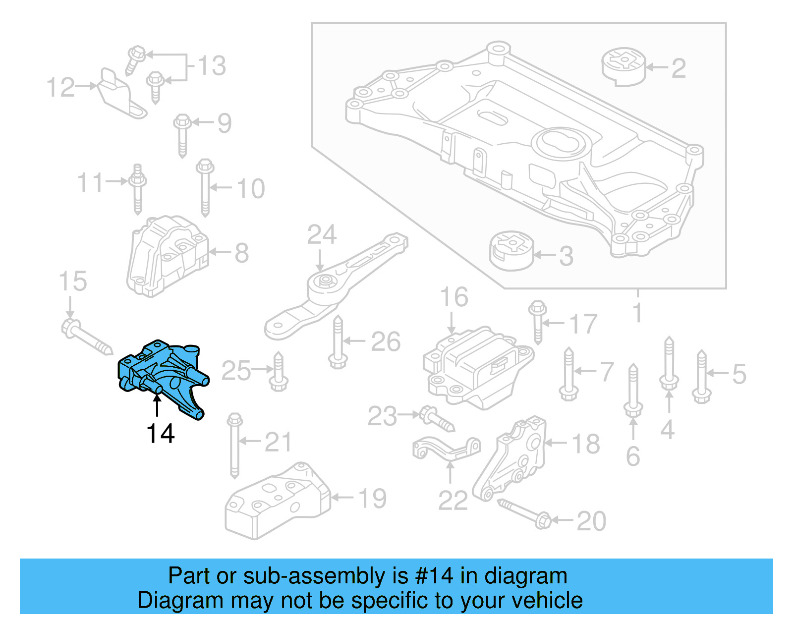 Engine Mount Bracket 06F-199-207-Q
