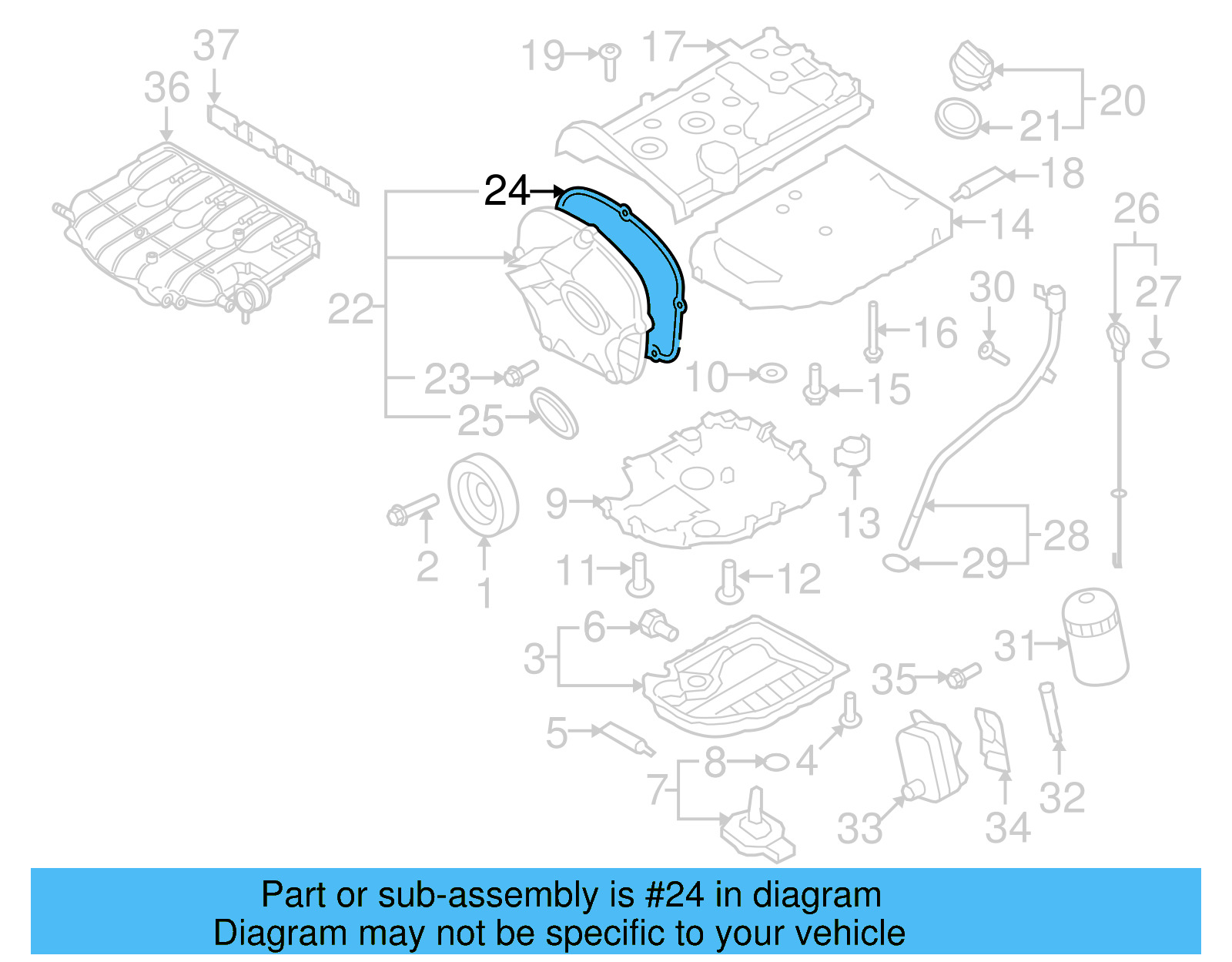 Timing Cover Gasket 06H-103-483-C - View 11