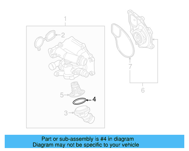 Engine Coolant Thermostat Gasket 06H-121-119-E - View 27