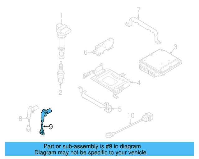 Engine Crankshaft Position Sensor 06H-906-433 - View 11