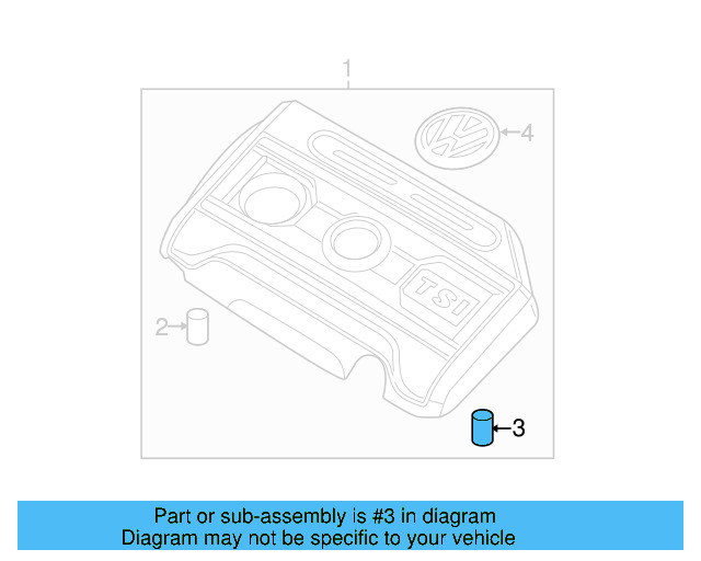 Engine Cover Mounting Bushing 07C-103-226-A - View 8