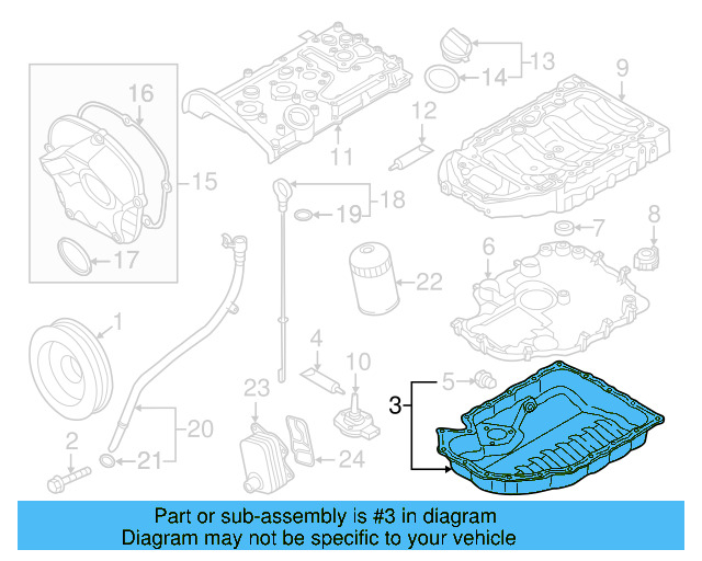 Engine Oil Pan 06J-103-600-AF - View 12