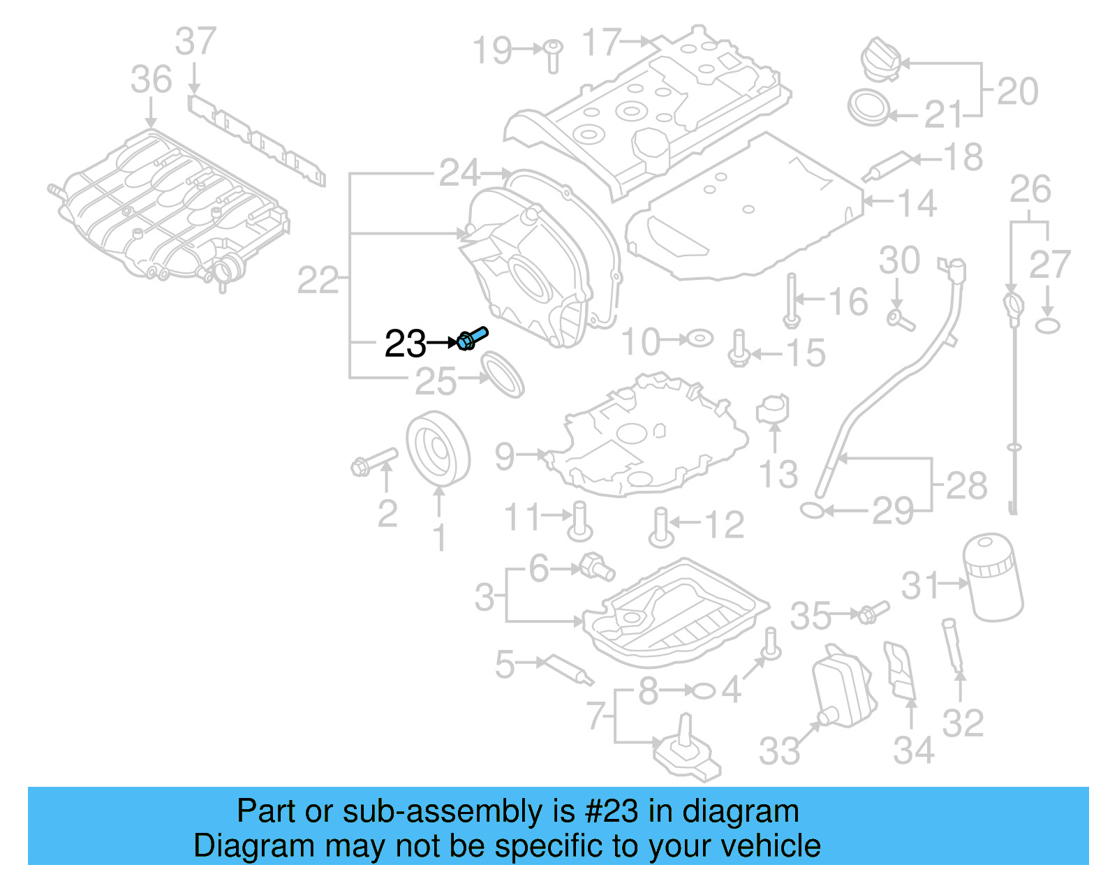 Timing Cover Bolt 06J-103-831 - View 10