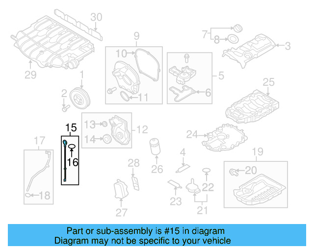 Engine Oil Dipstick 06J-115-611-L - View 16
