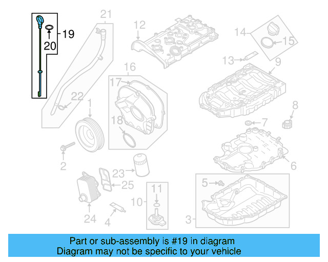 Engine Oil Dipstick 06J-115-611-L - View 35