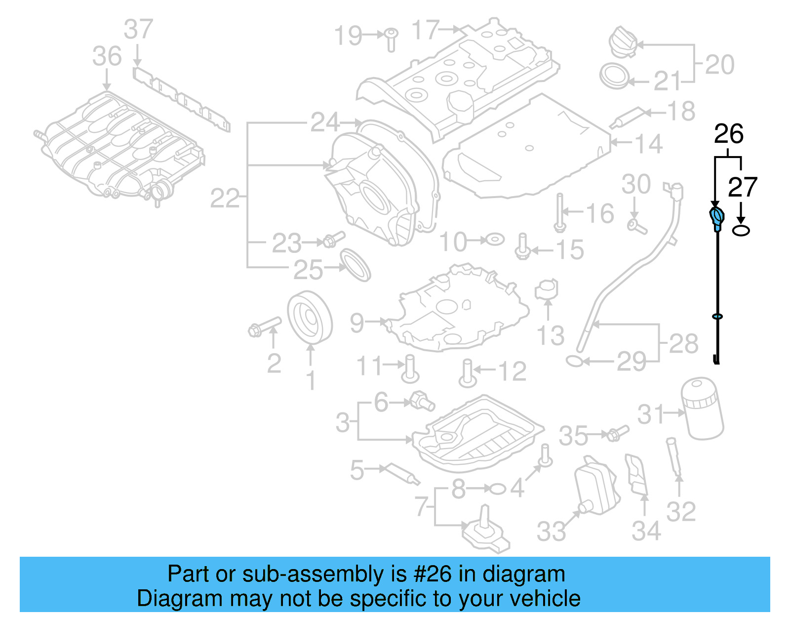 Engine Oil Dipstick 06J-115-611-L - View 41