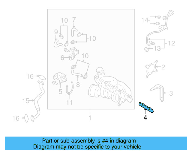 Turbocharger Bracket 06J-145-536-M - View 30