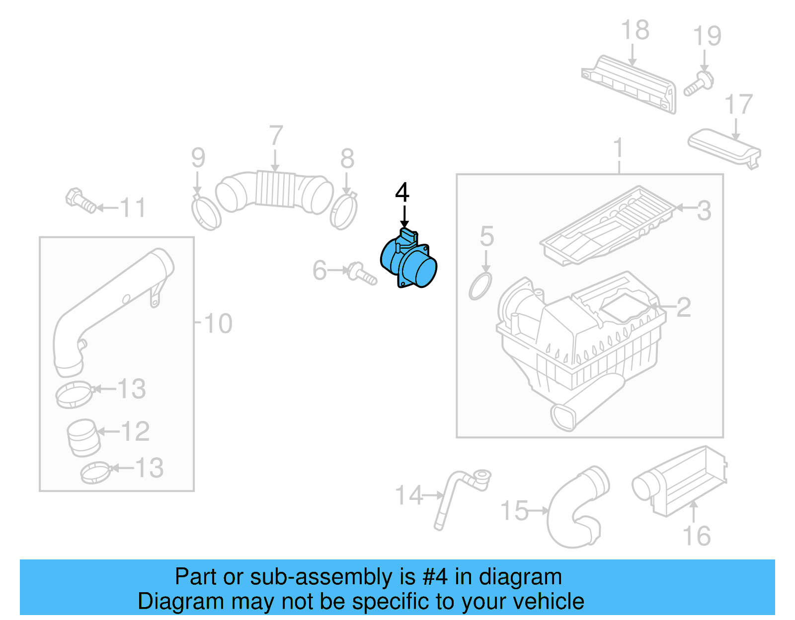 Mass Air Flow Sensor 06J-906-461-B - View 10