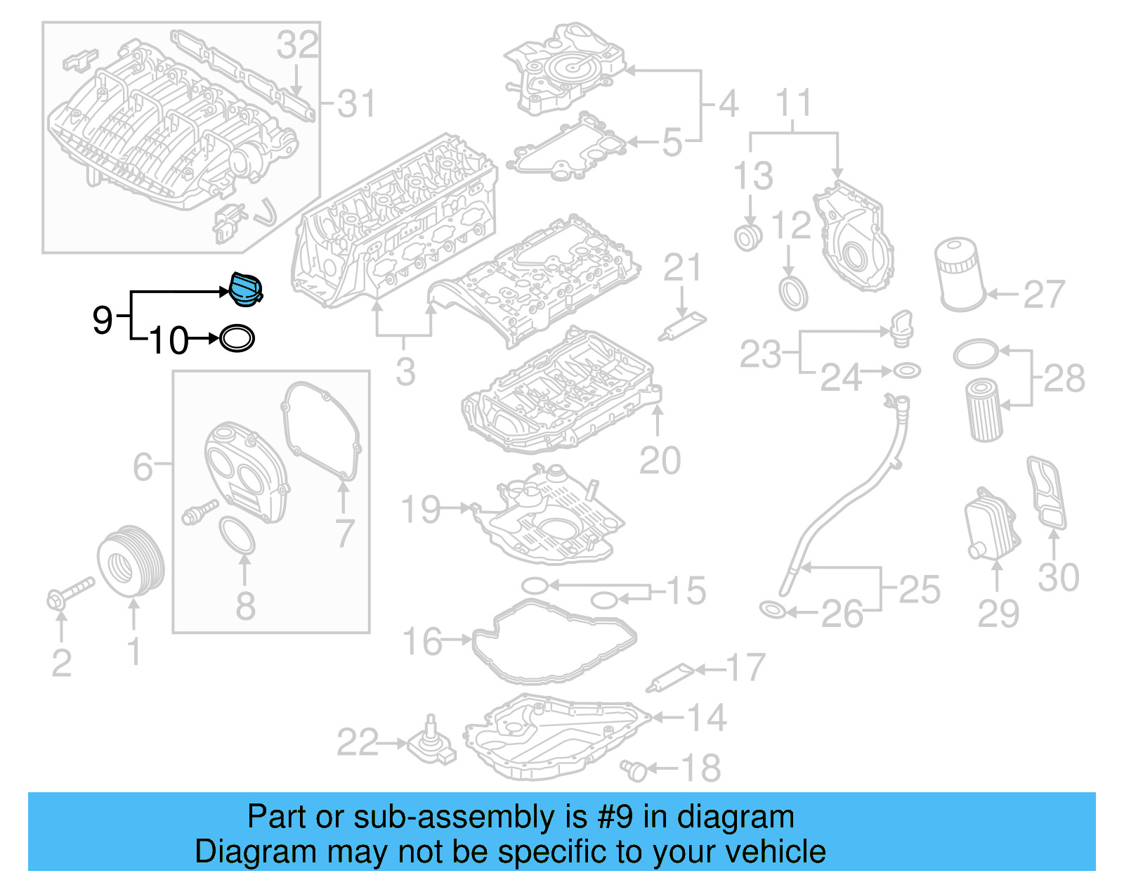 Filler Cap 06K-103-485-D - View 27