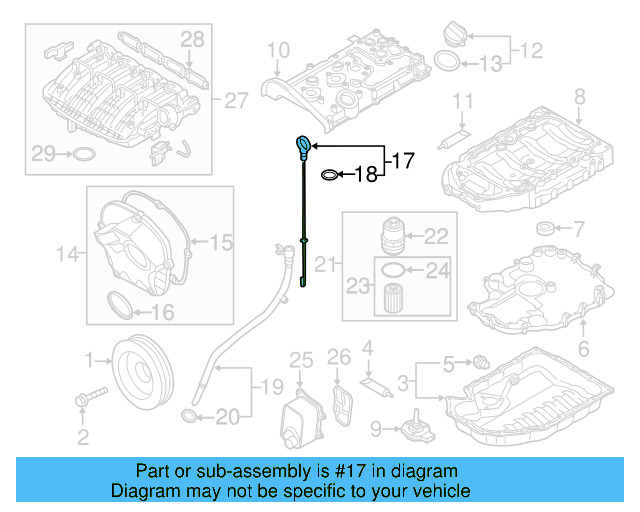 Engine Oil Dipstick 06K-115-611-D - View 36
