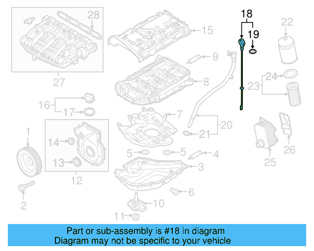 Engine Oil Dipstick 06K-115-611-D - View 24