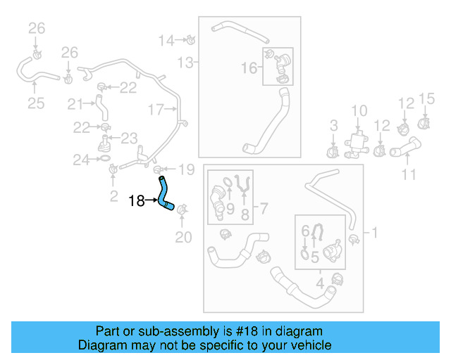 Hose 06K-121-049-A - View 3