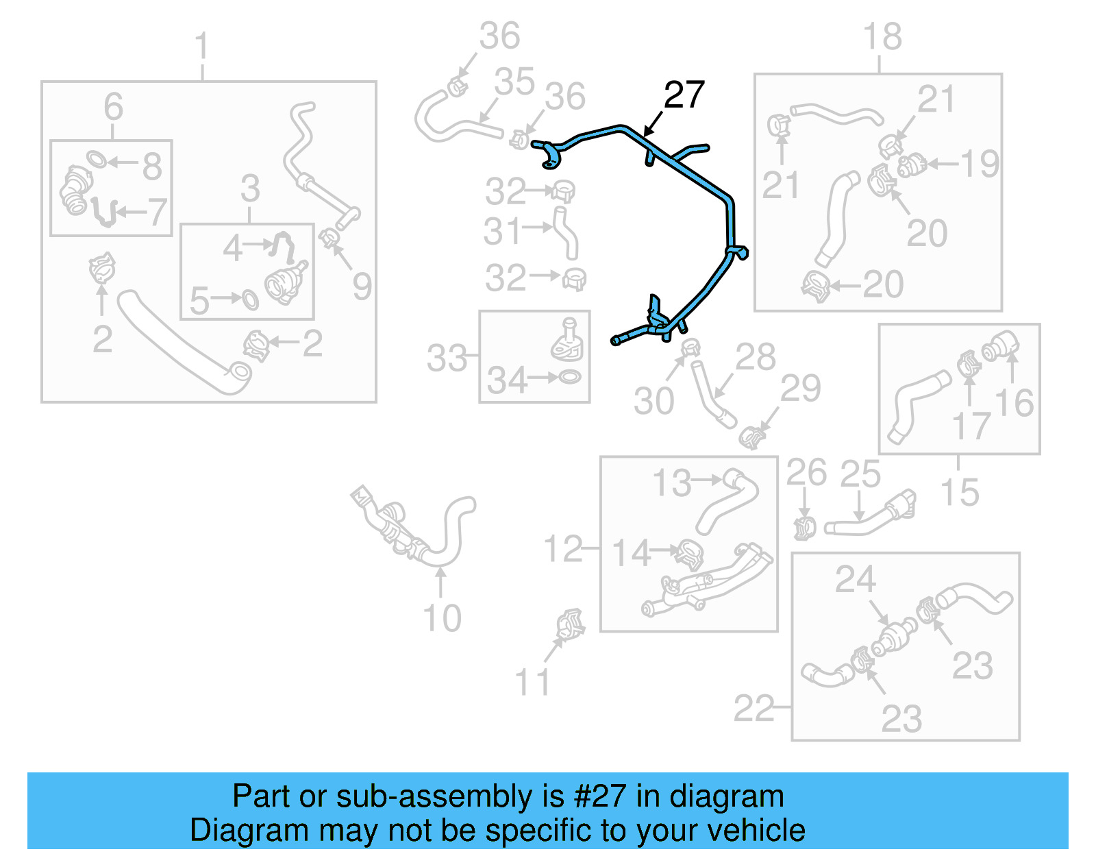 Engine Coolant Pipe 06K-121-075-R - View 23