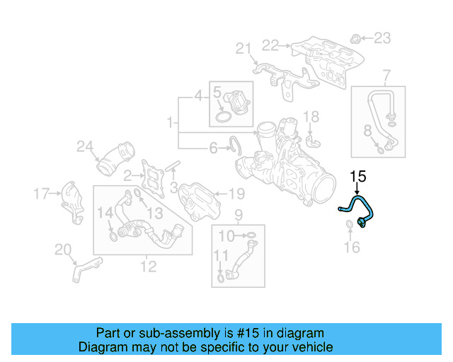 Water Inlet Pipe 06K-121-406-H - View 6