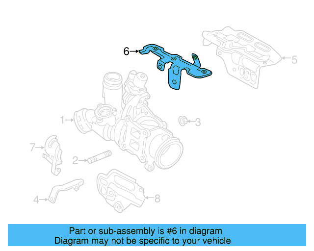 Turbocharger Mount Heat Shield Bracket 06K-145-383 - View 15