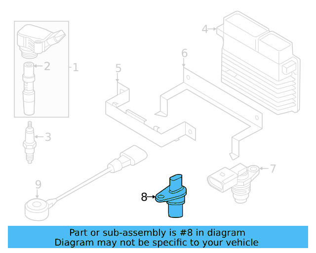 Crankshaft Position Sensor 06K-906-433-B