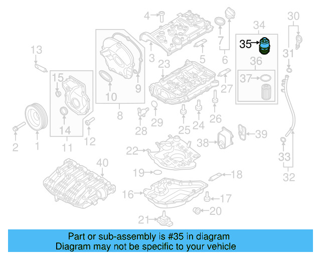 Oil Cooler Gasket 06L-117-070 - View 40