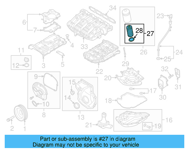 Oil Filter 06L-115-562-B - View 2