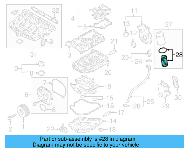 Oil Filter 06L-115-562-B - View 9