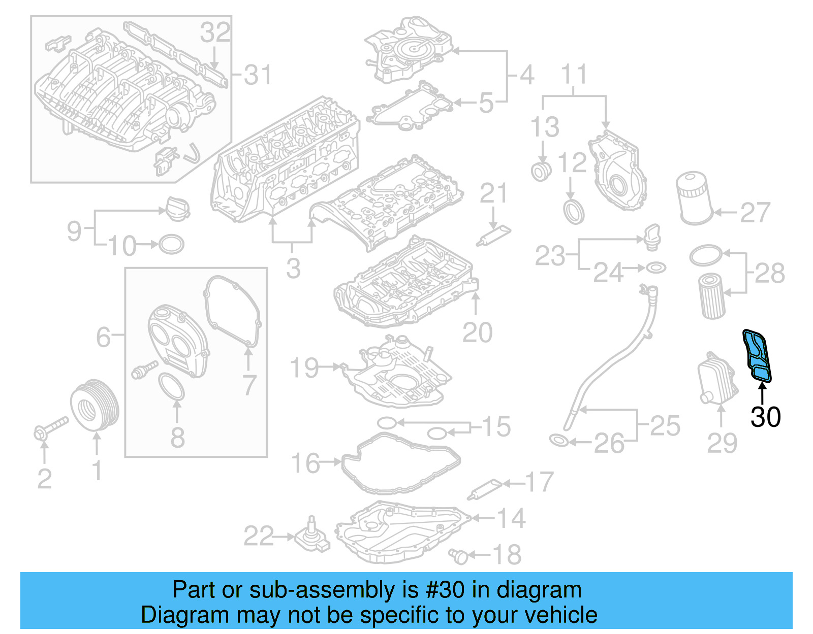 Oil Cooler Gasket 06L-117-070 - View 19