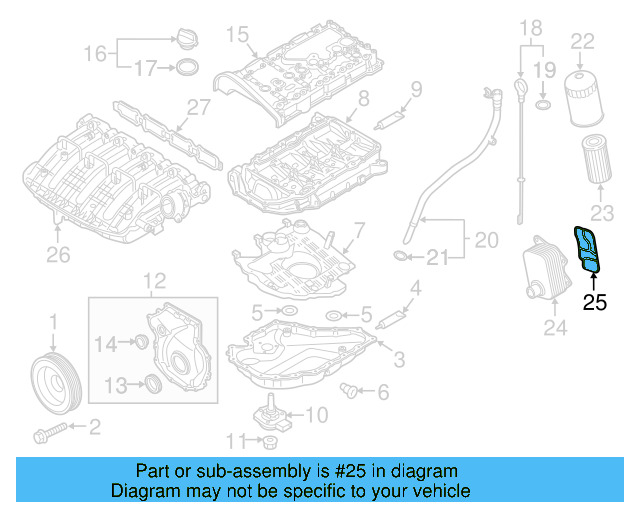 Oil Cooler Gasket 06L-117-070 - View 30