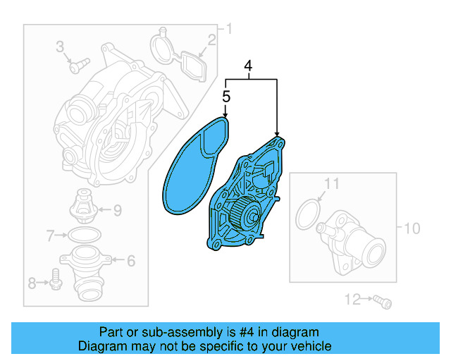 Water Pump Assembly 06L-121-012-L - View 7