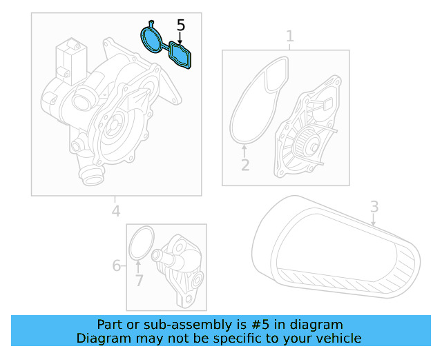 Engine Water Pump Housing Gasket 06L-121-139-A - View 8