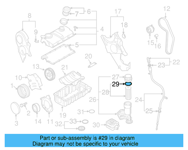 Engine Oil Filter Gasket 071-115-444 - View 8