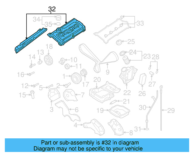 Valve Cover 077-103-471-T - View 2