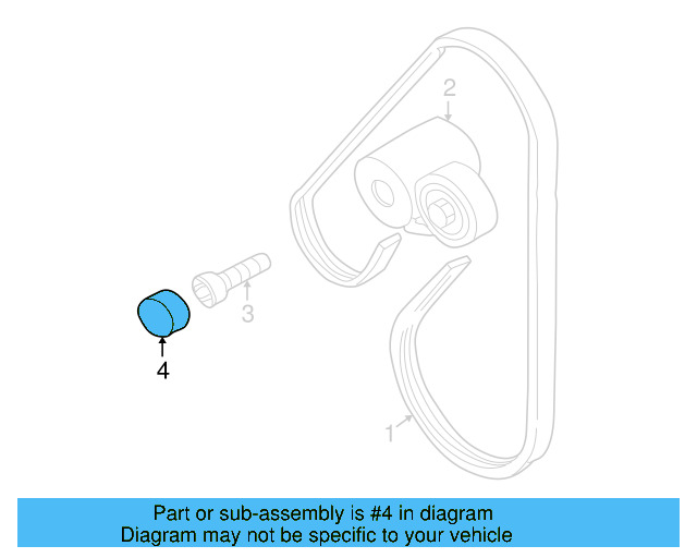 Belt Tensioner Cap 078-903-343 - View 2