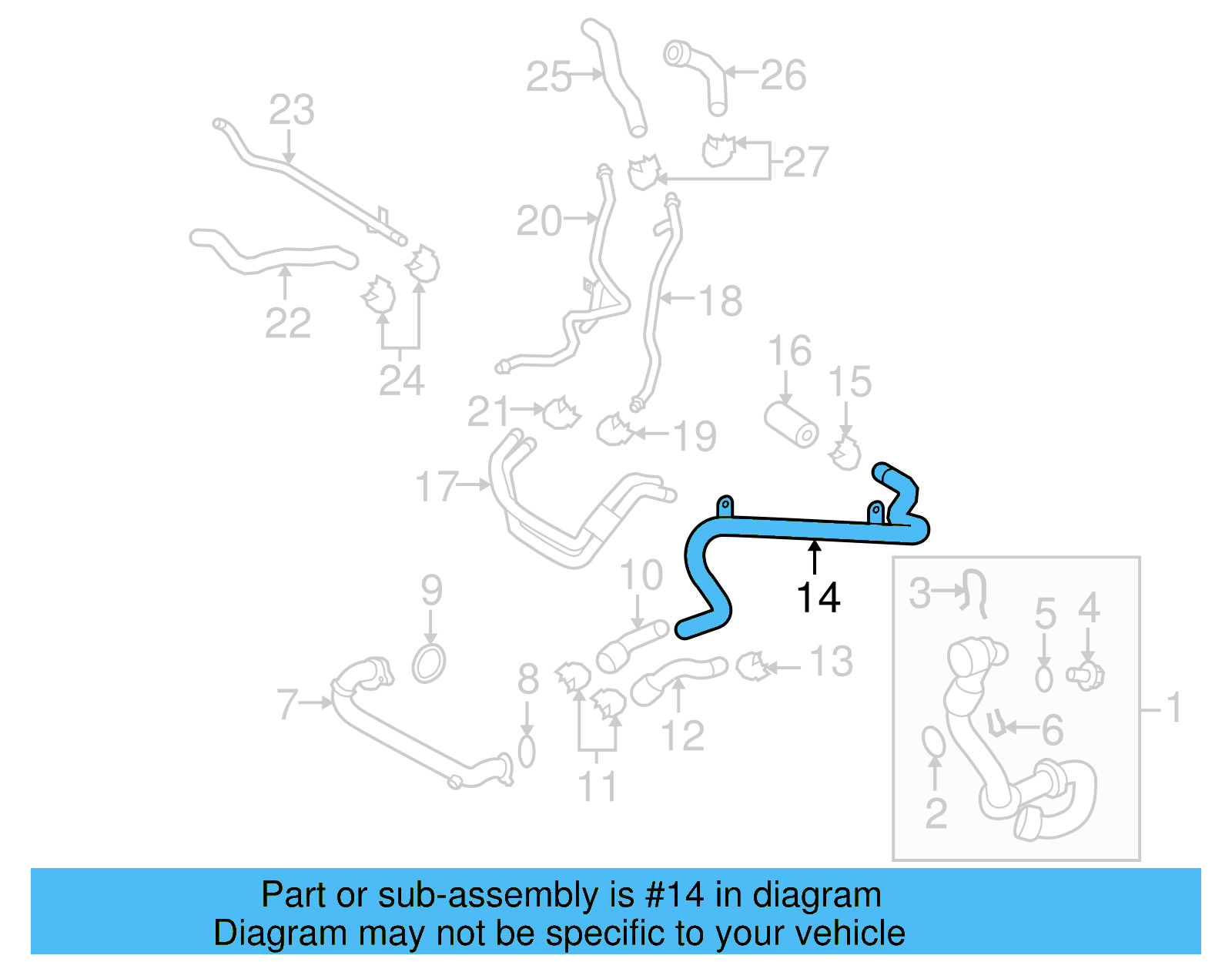 Water Inlet Tube 079-121-065-BB - View 5