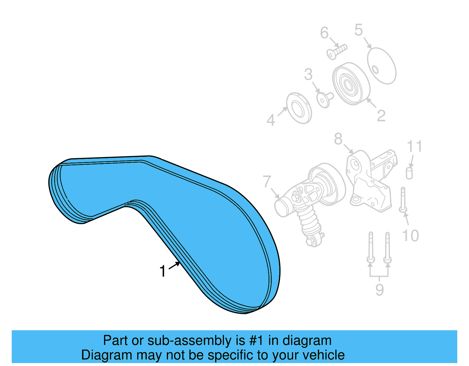 Serpentine Belt 079-903-137-AA - View 4