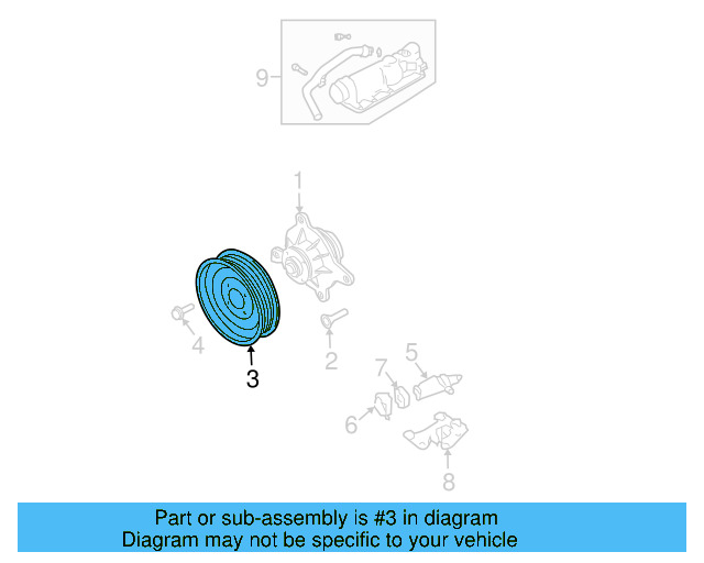 Pump Pulley 07D-121-031-D - View 6