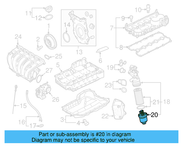 Oil Filter Housing 07K-115-408 - View 21