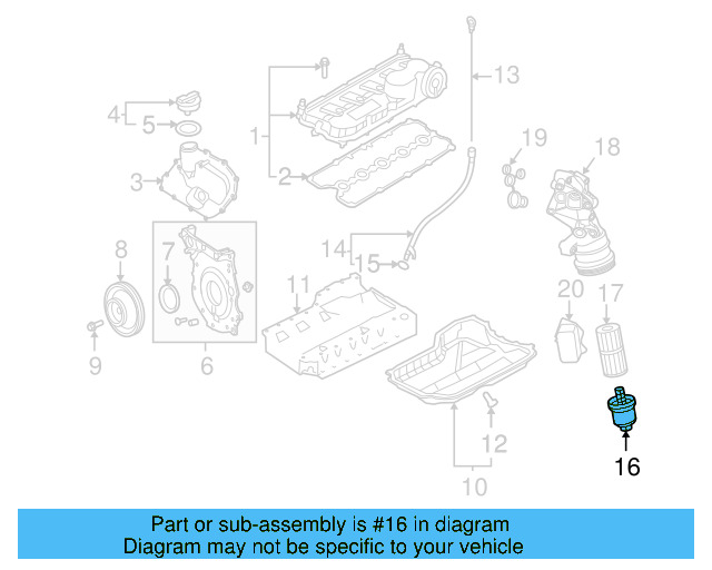 Oil Filter Housing 07K-115-408 - View 18