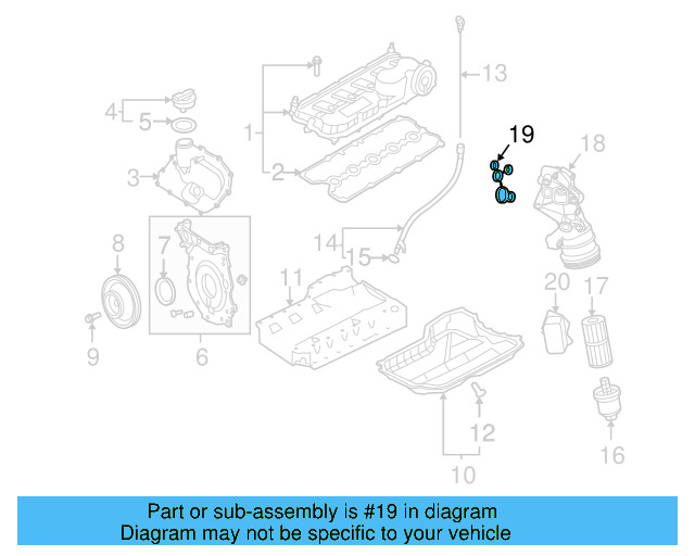 Engine Oil Filter Adapter Gasket 07K-115-441