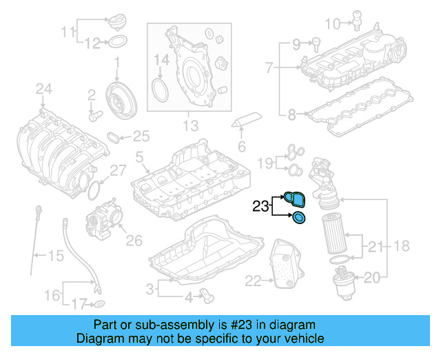 Oil Cooler Gasket Set 07K-117-070 - View 22