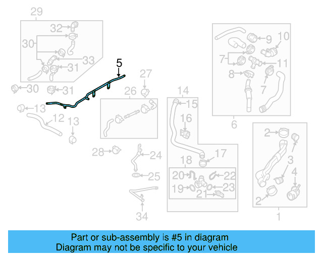 Water Inlet Pipe 07K-121-065-P - View 74