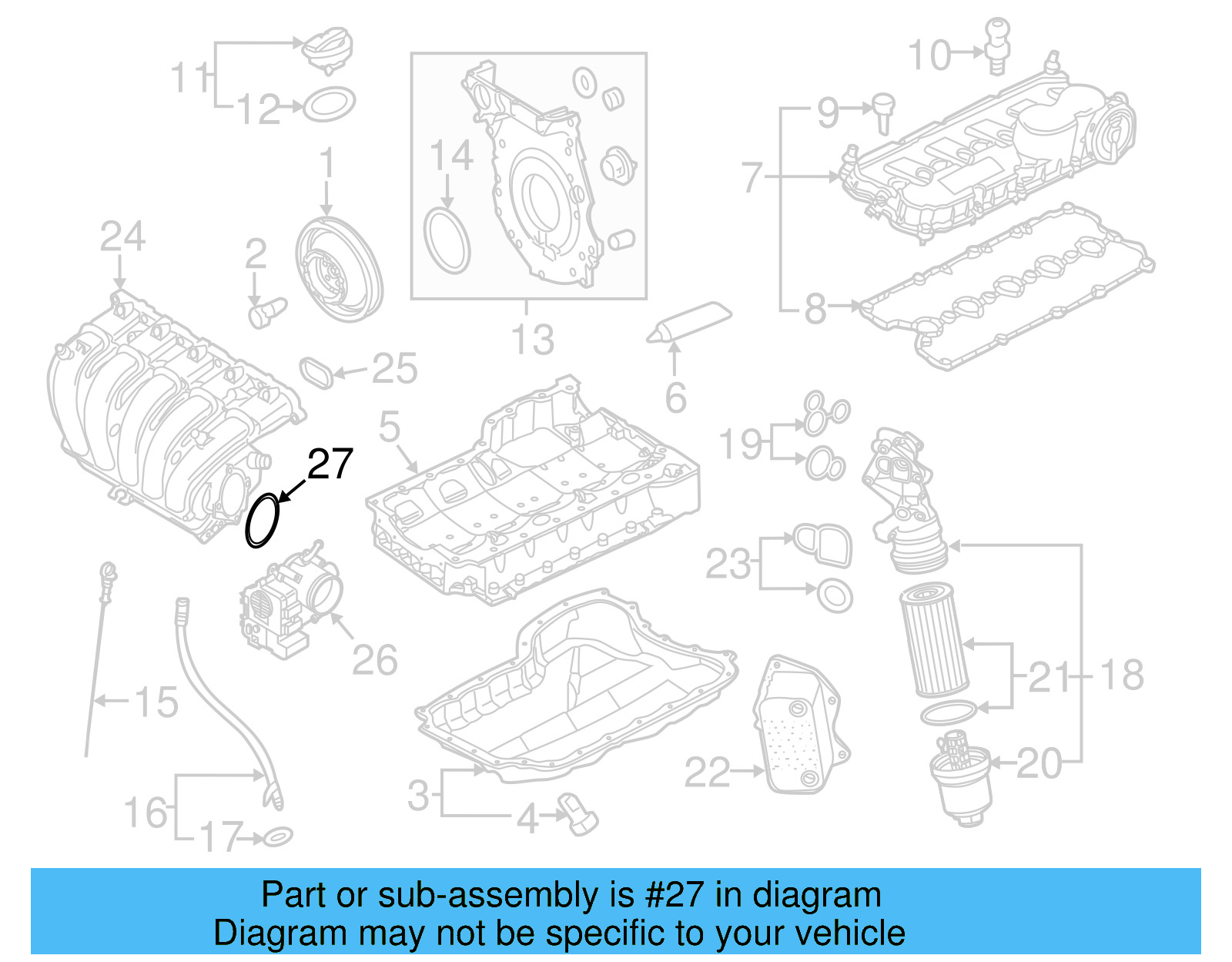 Fuel Injection Throttle Body Mounting Gasket 07K-129-748-A - View 4